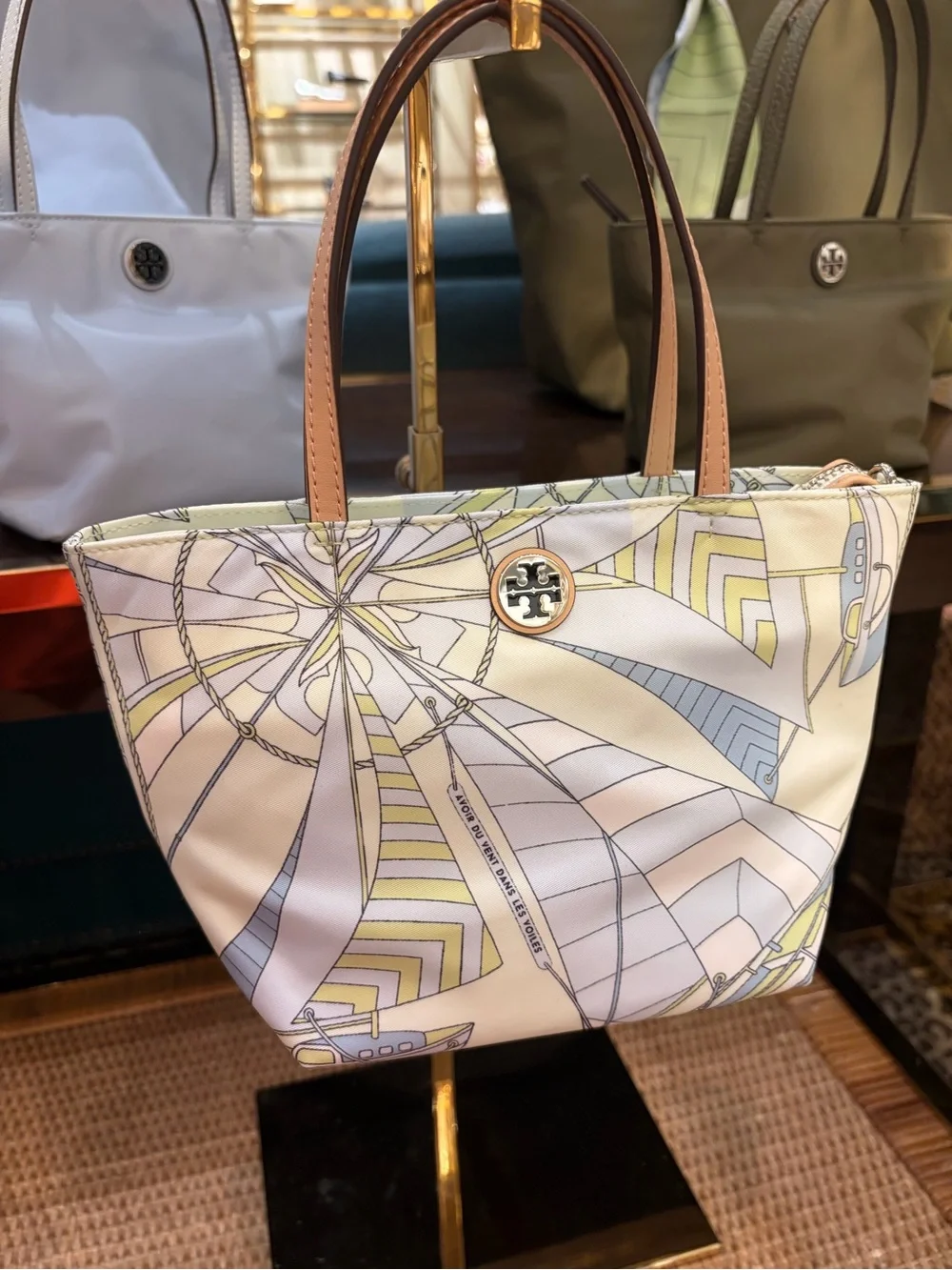 Tory Burch nylon Printed Crossbody tote mini in mixed color